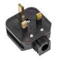 13A Heavy-Duty Plug - Black PL/13/3S