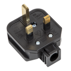 13A Heavy-Duty Rewirable Plug - Black PL/13/3S