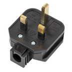 13A Heavy-Duty Rewirable Plug - Black PL/13/3S