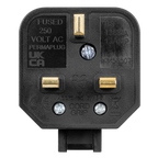 13A Heavy-Duty Rewirable Plug - Black PL/13/3S
