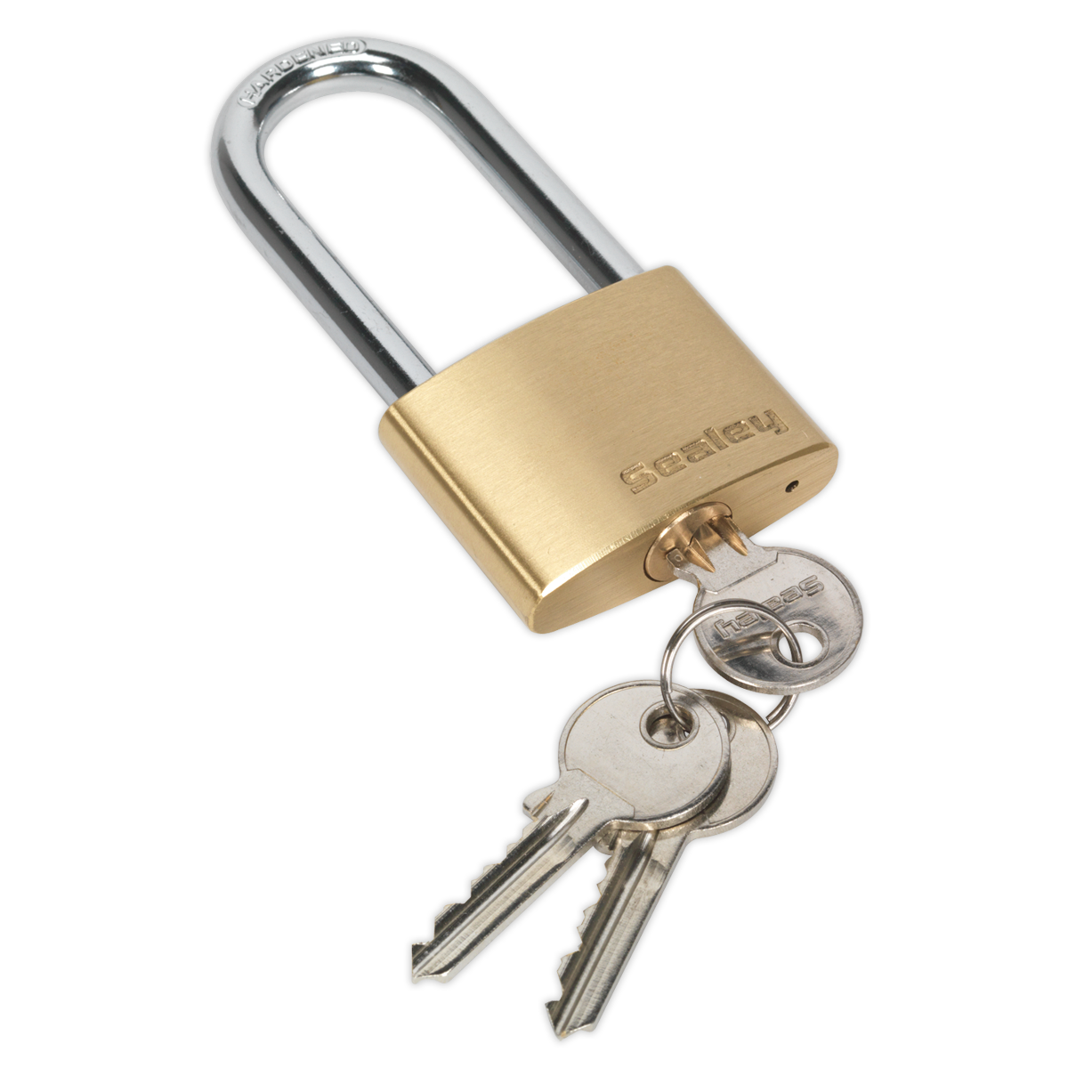 Brass Body Padlock Long Shackle 50mm PL102L