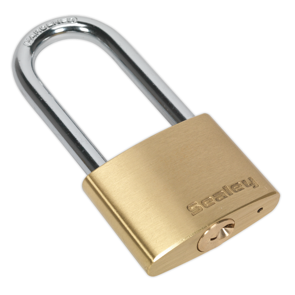 Brass Body Padlock Long Shackle 50mm PL102L