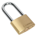 Brass Body Padlock Long Shackle 50mm PL102L