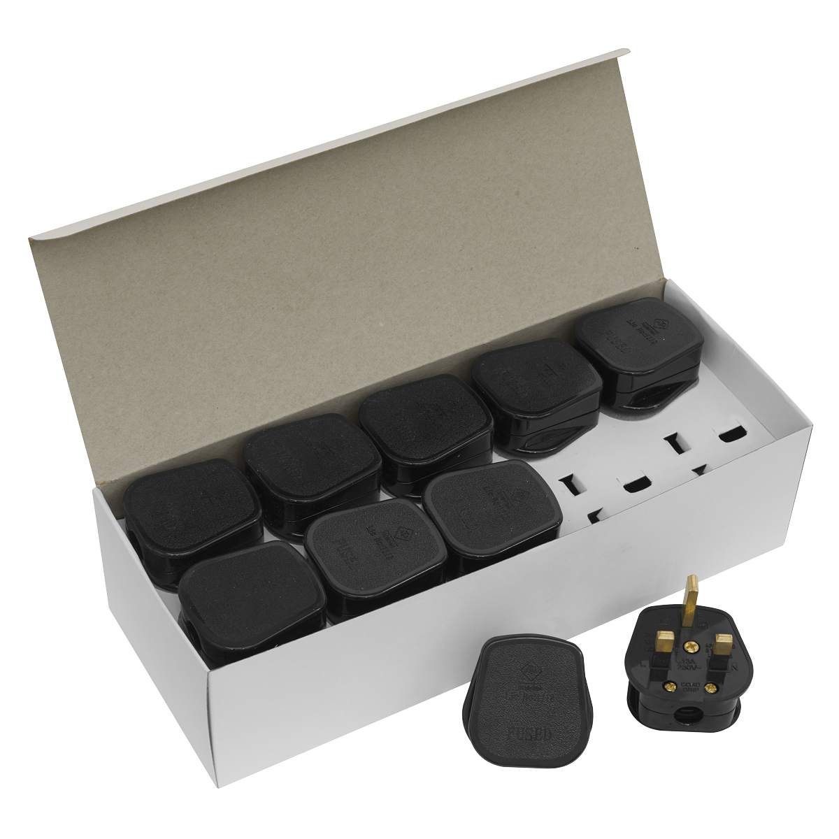 13A Plug, Black - Pack of 20 PL13/320