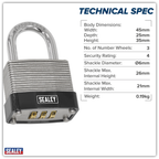 Steel Body Combination Padlock 40mm PL301C