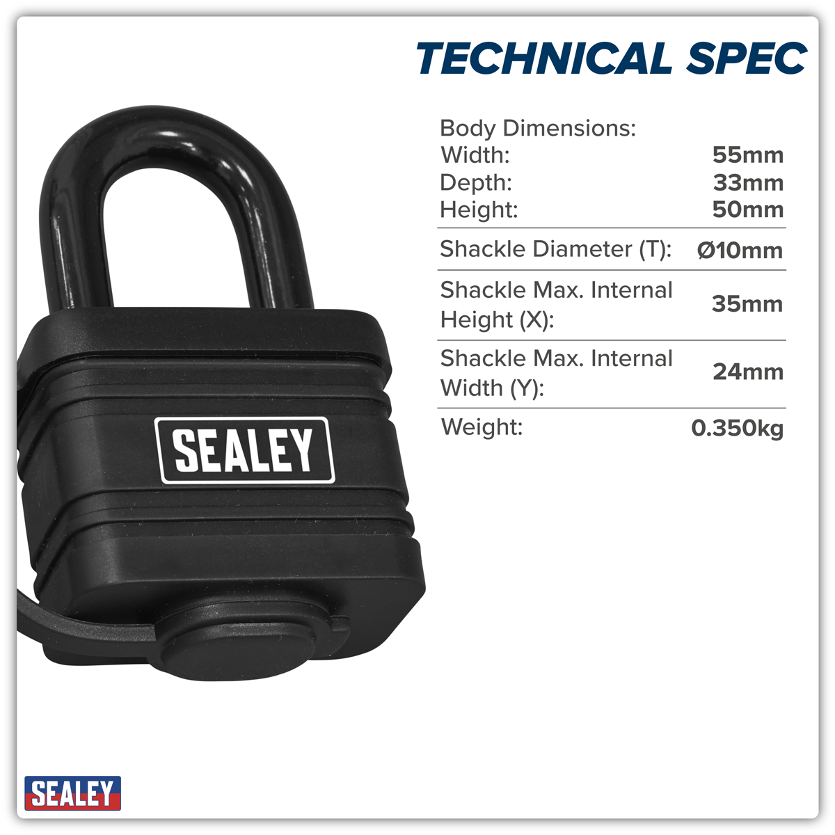 54mm Steel Body Weatherproof Padlock PL302W