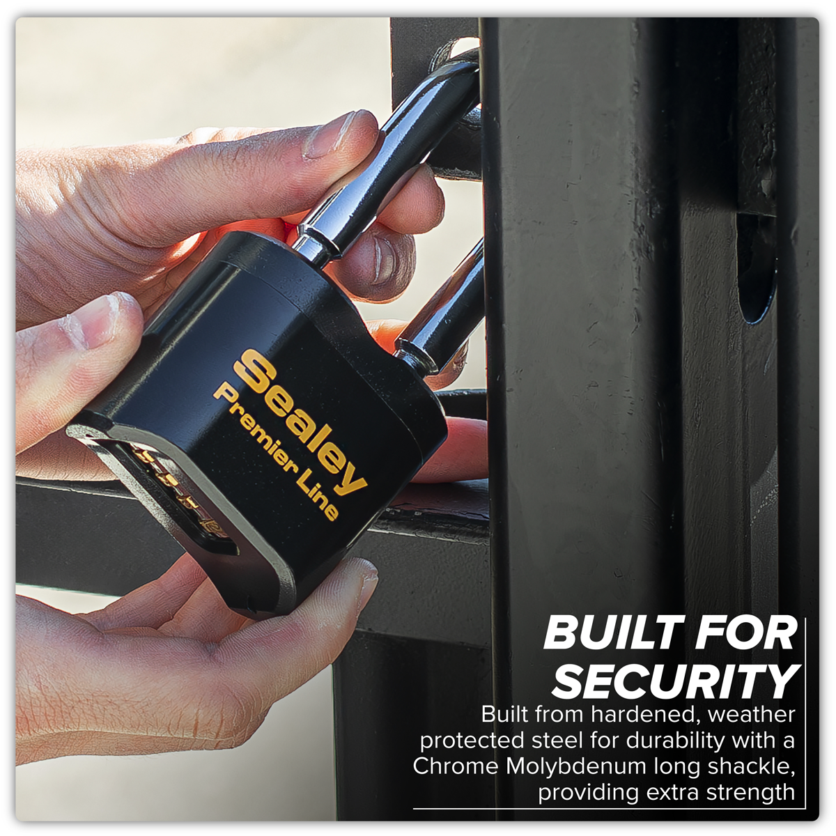 Steel Body Combination Padlock Long Shackle 62mm PL603L