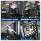 300A Professional Gas/Gasless MIG/TIG/MMA Inverter Welder 400V 3ph POWERMIG300i