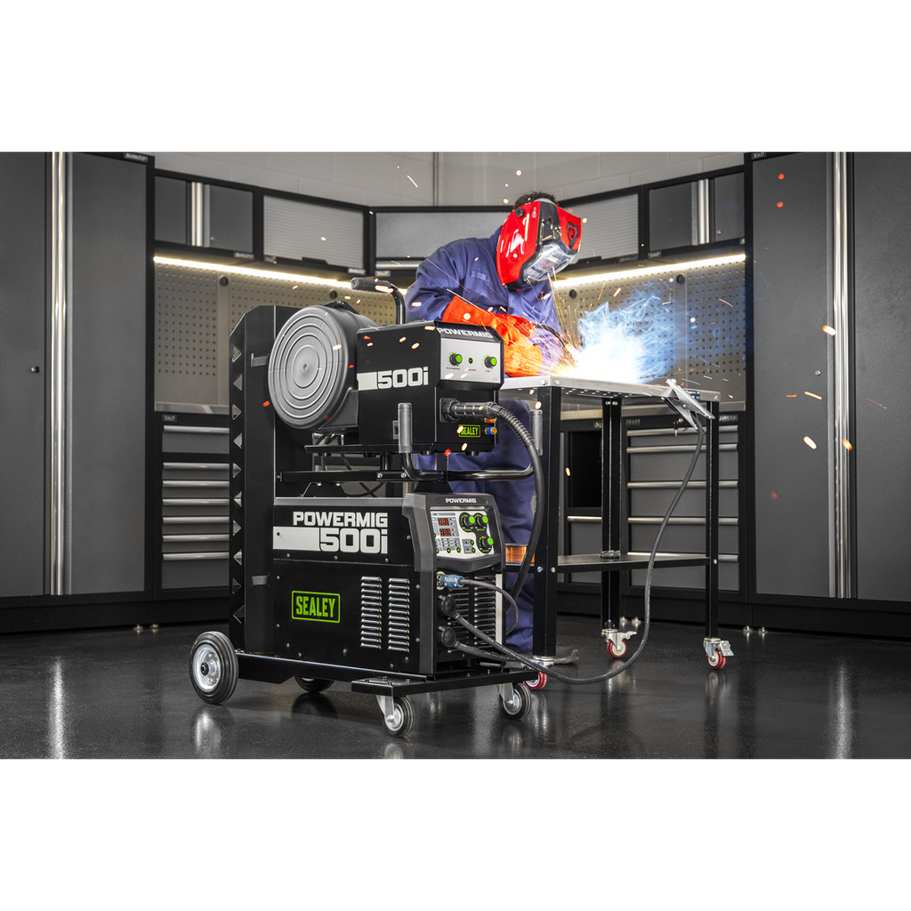 500A Professional Gas/Gasless MIG/TIG/MMA Inverter Welder With Portable Wire Feeder 400V/3ph POWERMIG500i