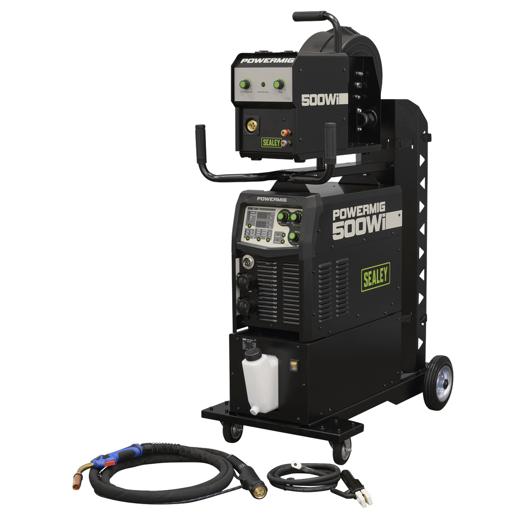 500A Professional Gas/Gasless MIG/TIG/MMA Inverter Welder with Portable Wire Feeder & Water Cooler 400V 3ph POWERMIG500Wi