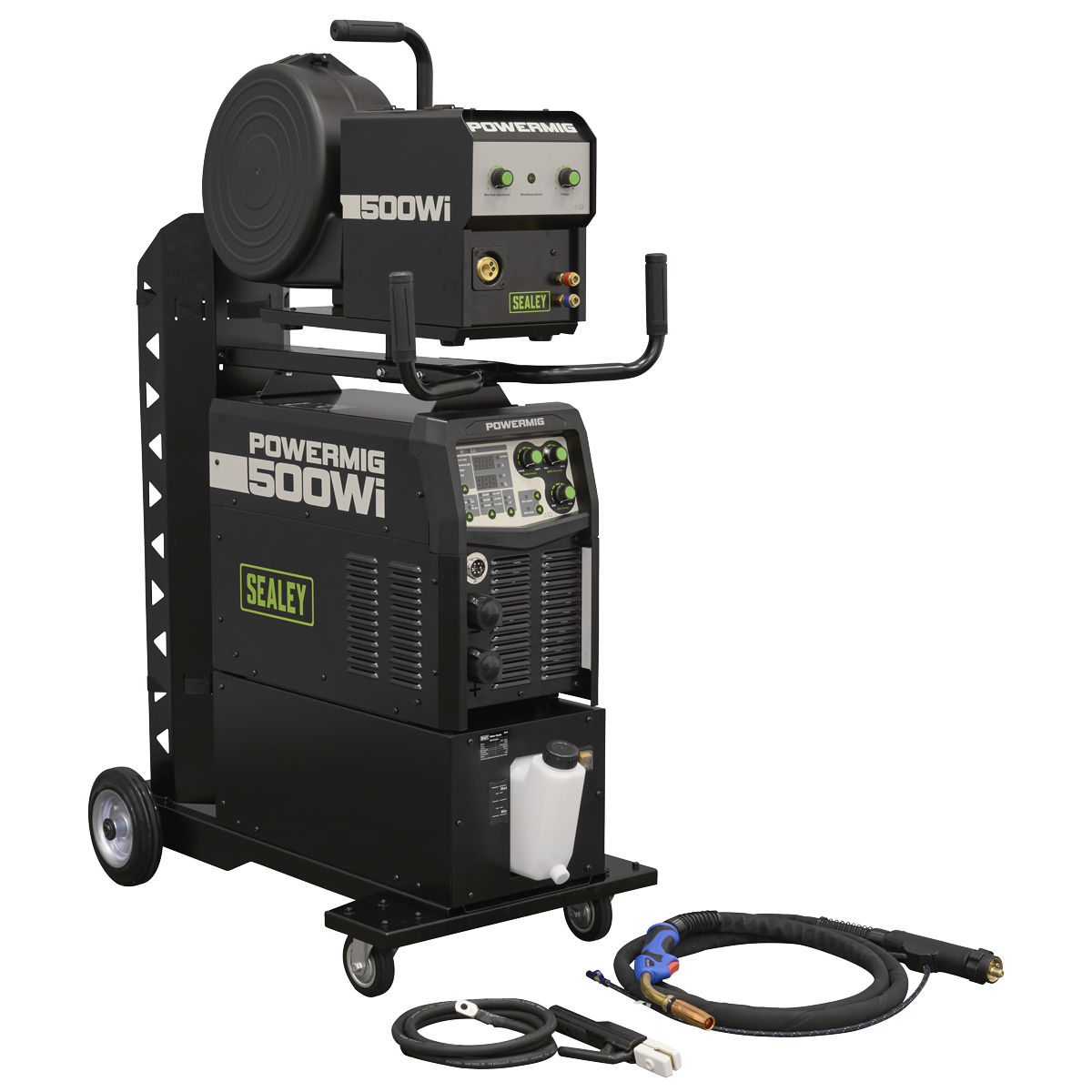 500A Professional Gas/Gasless MIG/TIG/MMA Inverter Welder with Portable Wire Feeder & Water Cooler 400V 3ph POWERMIG500Wi