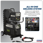 500A Professional Gas/Gasless MIG/TIG/MMA Inverter Welder With Portable Wire Feeder 400V/3ph POWERMIG500i