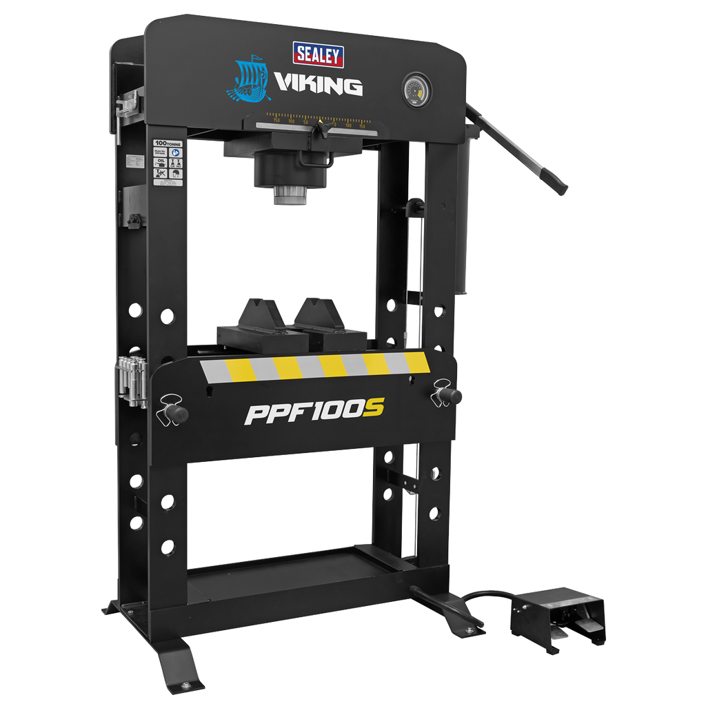 Floor Type Air/Hydraulic Press with Sliding Ram & Foot Pedal 100 Tonne PPF100S