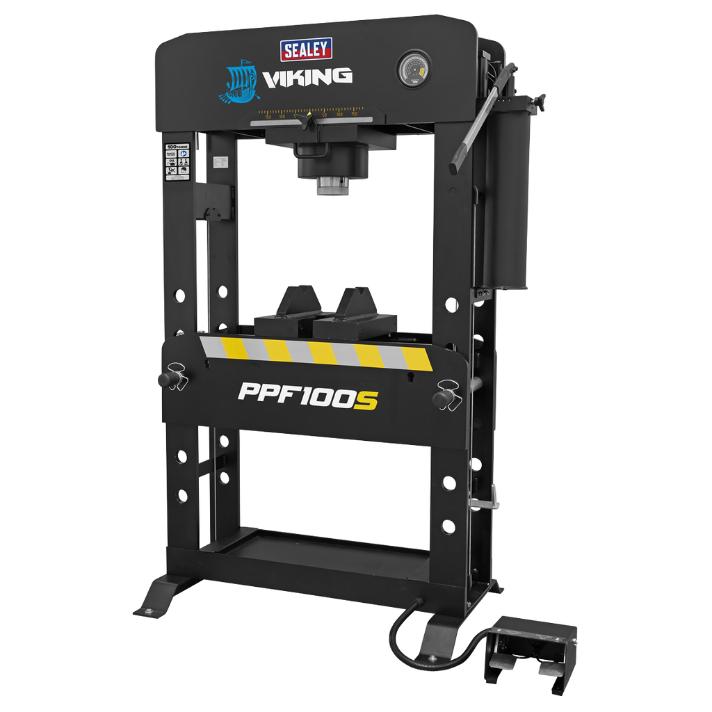 Floor Type Air/Hydraulic Press with Sliding Ram & Foot Pedal 100 Tonne PPF100S