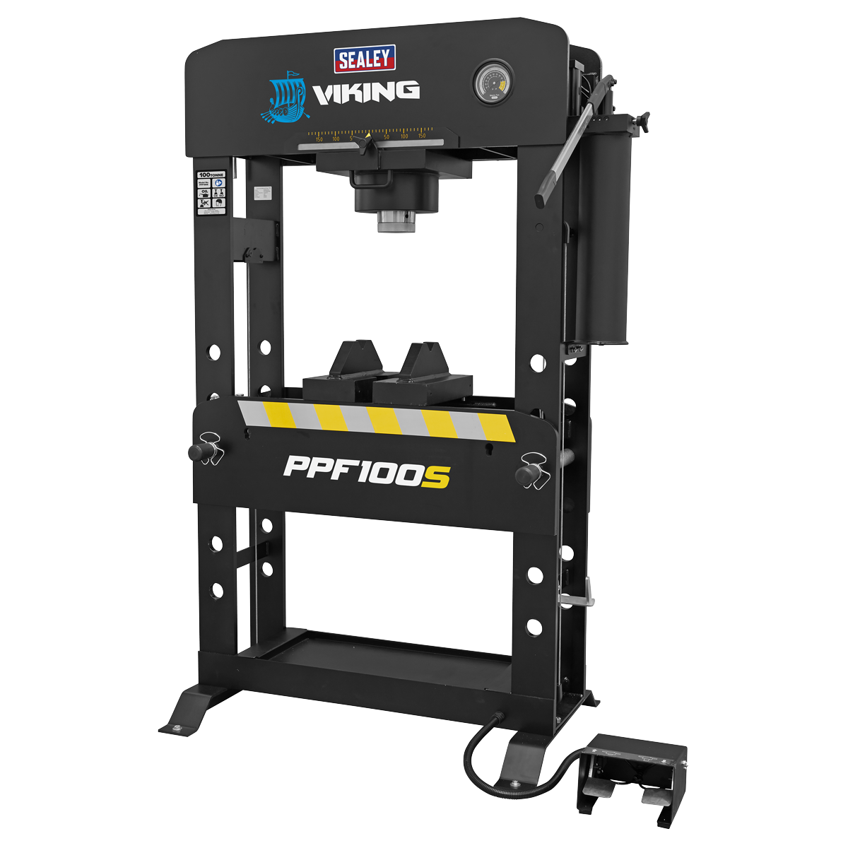 Floor Type Air/Hydraulic Press with Sliding Ram & Foot Pedal 100 Tonne PPF100S