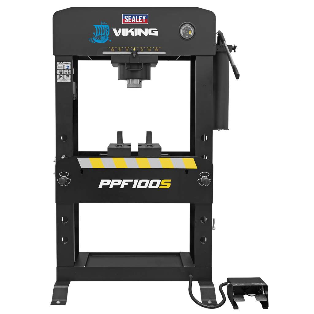 Floor Type Air/Hydraulic Press with Sliding Ram & Foot Pedal 100 Tonne PPF100S