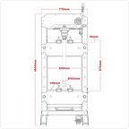 Floor Type Air/Hydraulic Press with Sliding Ram and Foot Pedal 30 Tonne PPF301S