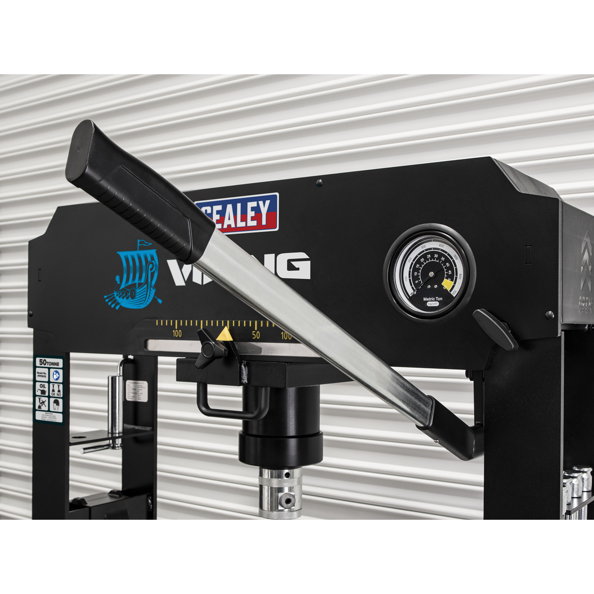 Floor Type Air/Hydraulic Press with Sliding Ram and Foot Pedal 50 Tonne PPF501S