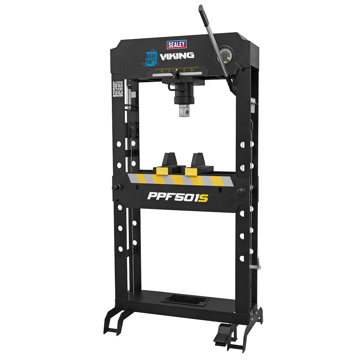 Floor Type Air/Hydraulic Press with Sliding Ram and Foot Pedal 50 Tonne PPF501S