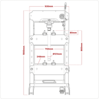 Floor Type Air/Hydraulic Press with Sliding Ram and Foot Pedal 50 Tonne PPF501S