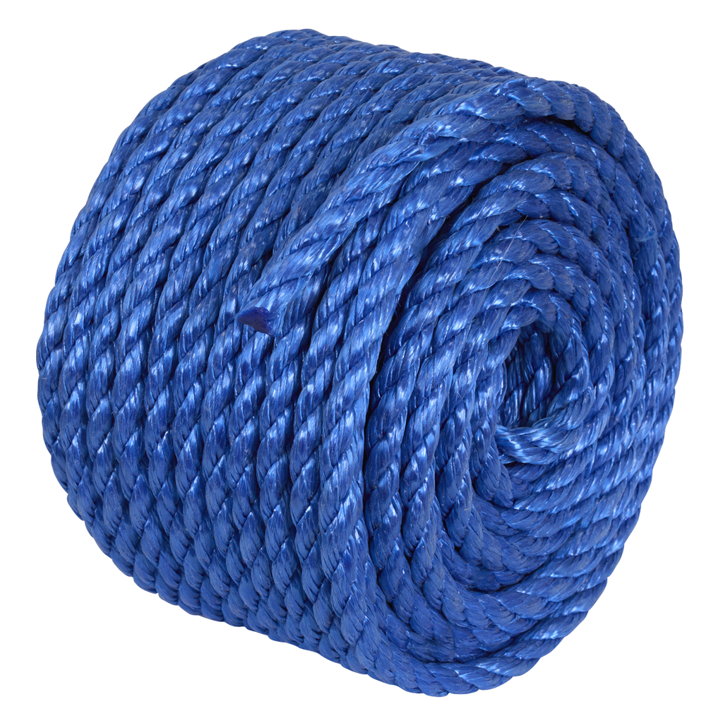 Polypropylene Split Film Twisted Rope 10mm x 30m, Blue PR1030