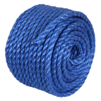 Polypropylene Split Film Twisted Rope 10mm x 30m, Blue PR1030