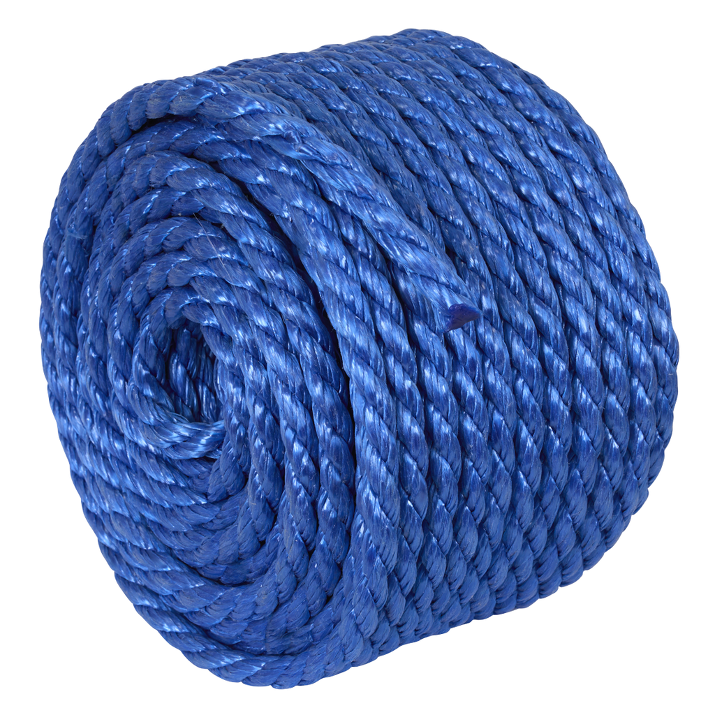 Polypropylene Split Film Twisted Rope 10mm x 30m, Blue PR1030