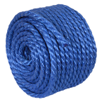 Polypropylene Split Film Twisted Rope 10mm x 30m, Blue PR1030