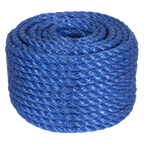Polypropylene Split Film Twisted Rope 10mm x 30m, Blue PR1030
