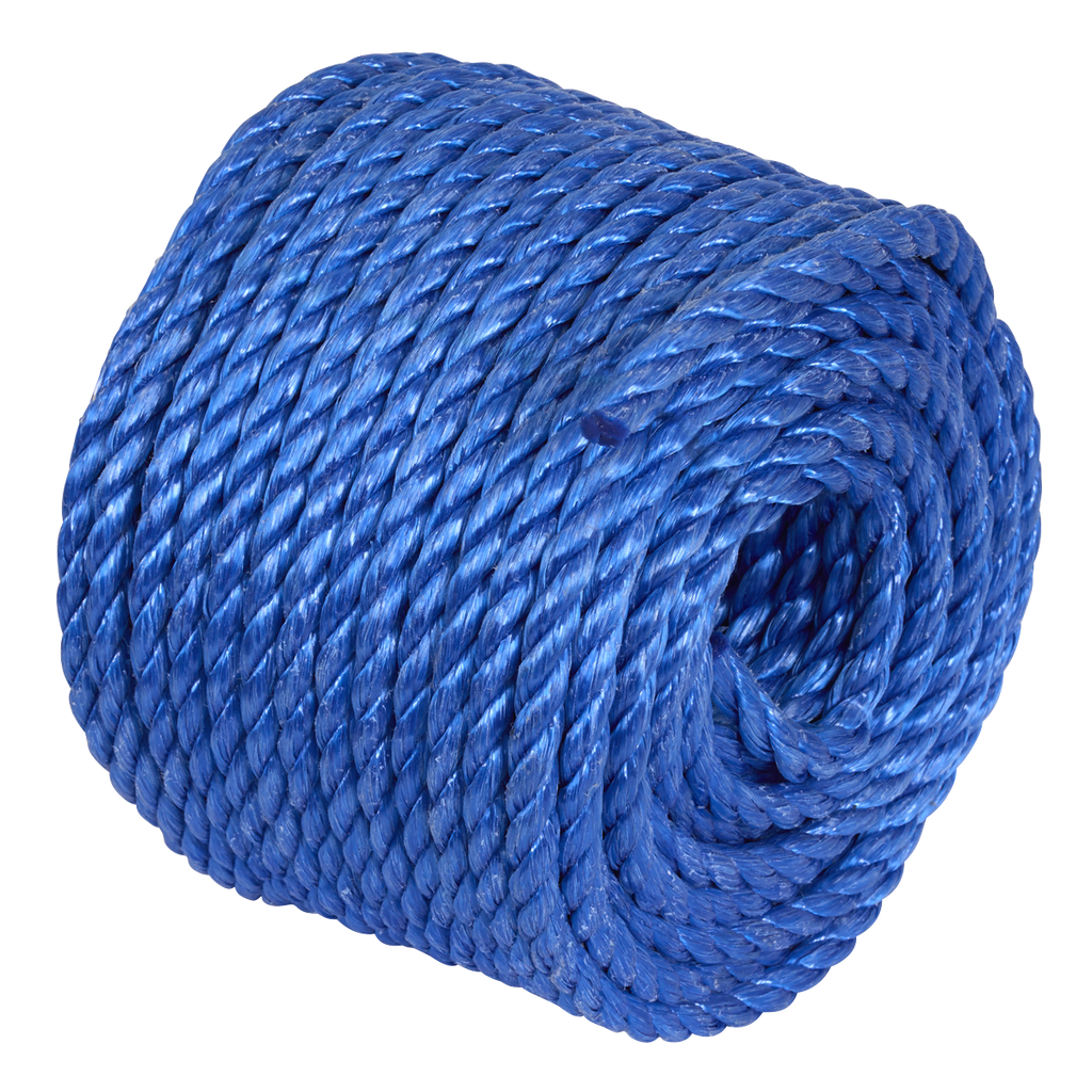 Polypropylene Split Film Twisted Rope 8mm x 30m, Blue PR830