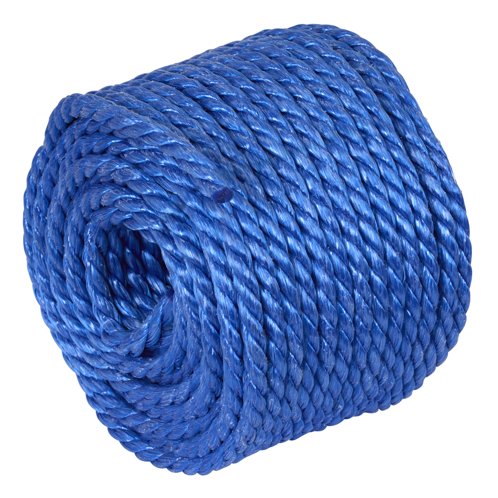 Polypropylene Split Film Twisted Rope 8mm x 30m, Blue PR830