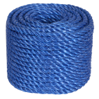 Polypropylene Split Film Twisted Rope 8mm x 30m, Blue PR830