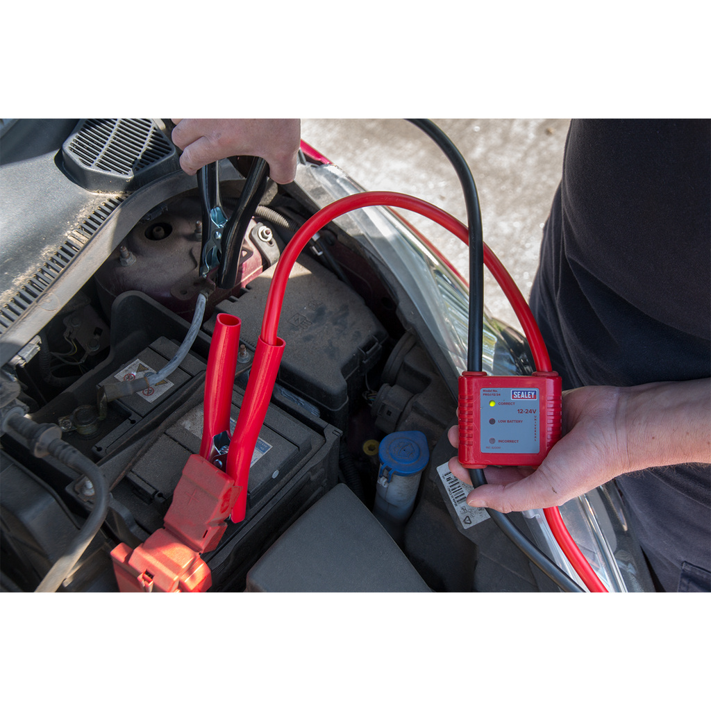 Booster Cables 25mm² x 7m 450A with 12/24V Electronics Protection PROJ/12/24