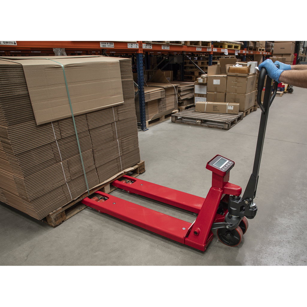 Pallet Truck with Scales 1150 x 555mm 2000kg Capacity PT1150SC
