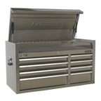 Heavy-Duty Extra-Wide Topchest 8 Drawer 1055mm - Stainless Steel PTB104008SS