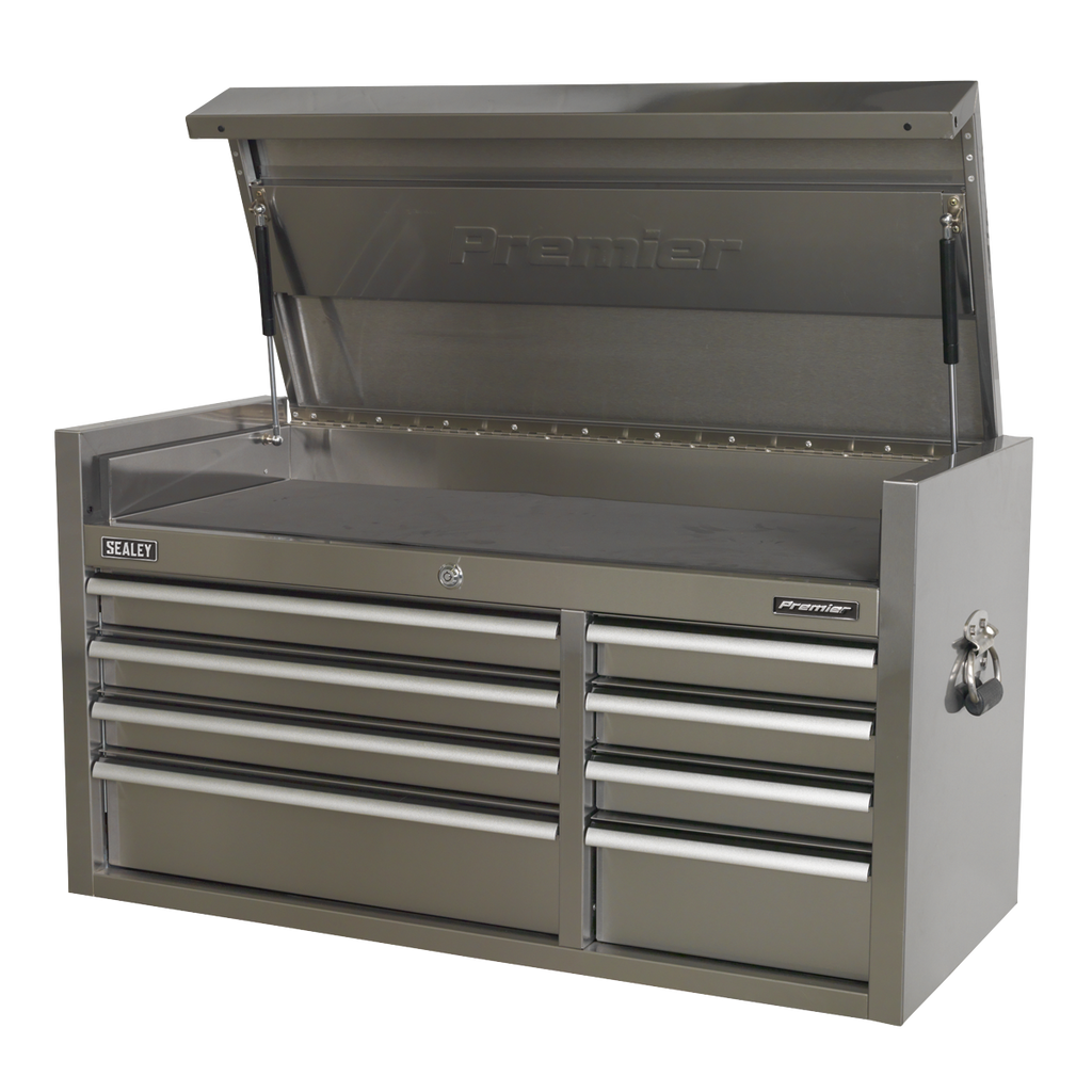 Heavy-Duty Extra-Wide Topchest 8 Drawer 1055mm - Stainless Steel PTB104008SS
