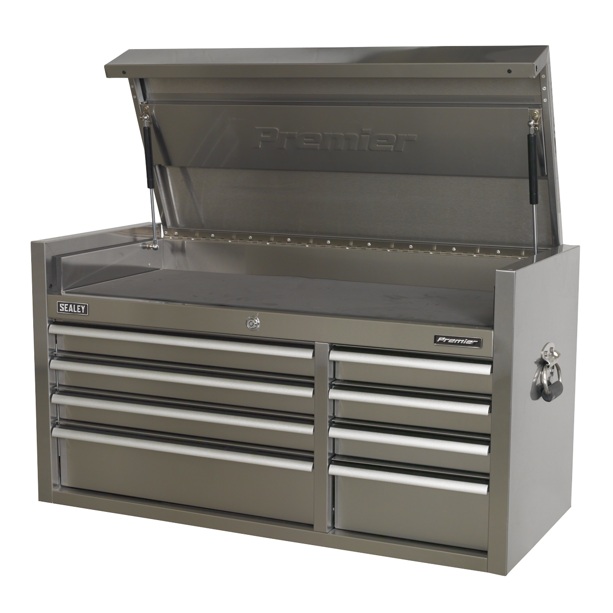 Heavy-Duty Extra-Wide Topchest 8 Drawer 1055mm - Stainless Steel PTB104008SS