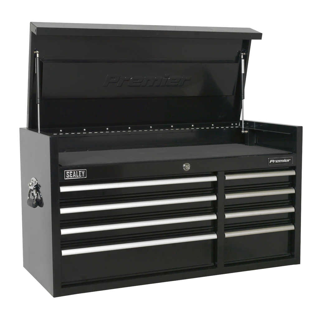 Heavy-Duty Extra-Wide Topchest 8 Drawer 1040mm - Black PTB104008