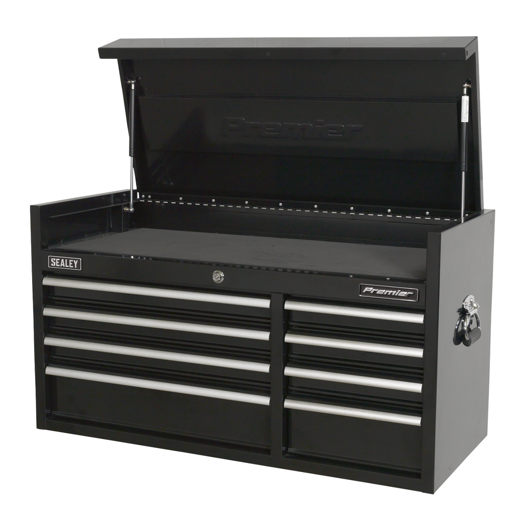 Heavy-Duty Extra-Wide Topchest 8 Drawer 1040mm - Black PTB104008