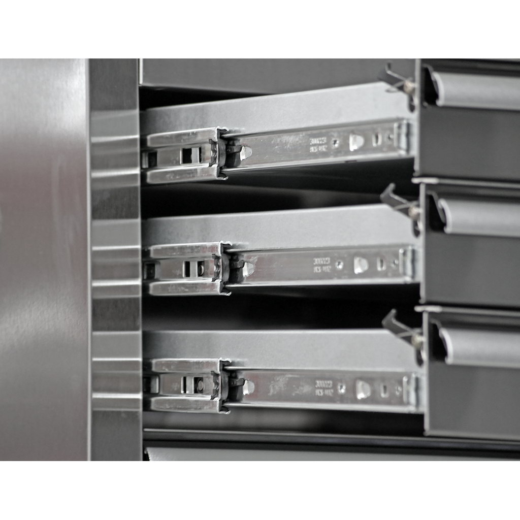 Heavy-Duty Extra-Wide Rollcab 11 Drawer 1055mm - Stainless Steel PTB105511SS