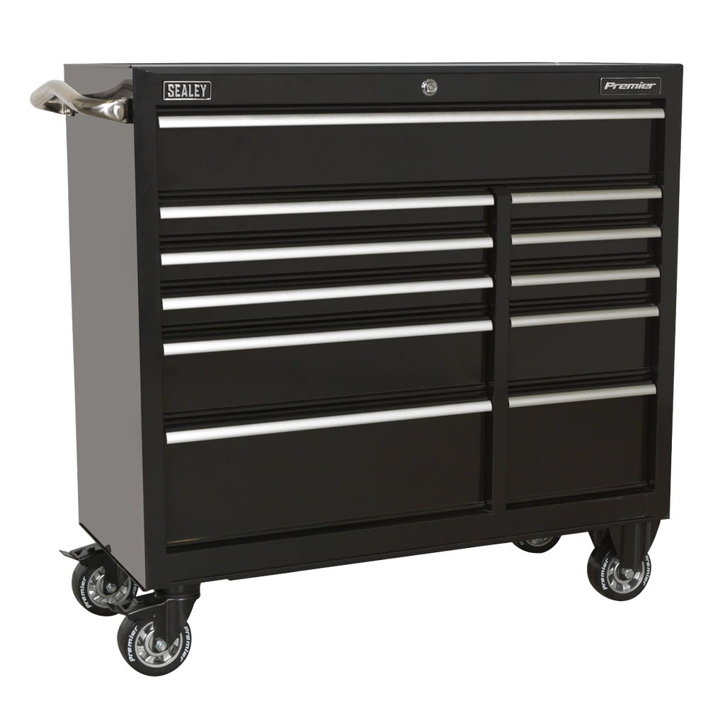 Heavy-Duty Extra-Wide Rollcab 11 Drawer 1055mm - Black PTB105511