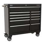 Heavy-Duty Extra-Wide Rollcab 11 Drawer 1055mm - Black PTB105511