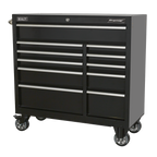 Heavy-Duty Extra-Wide Rollcab 11 Drawer 1055mm - Black PTB105511