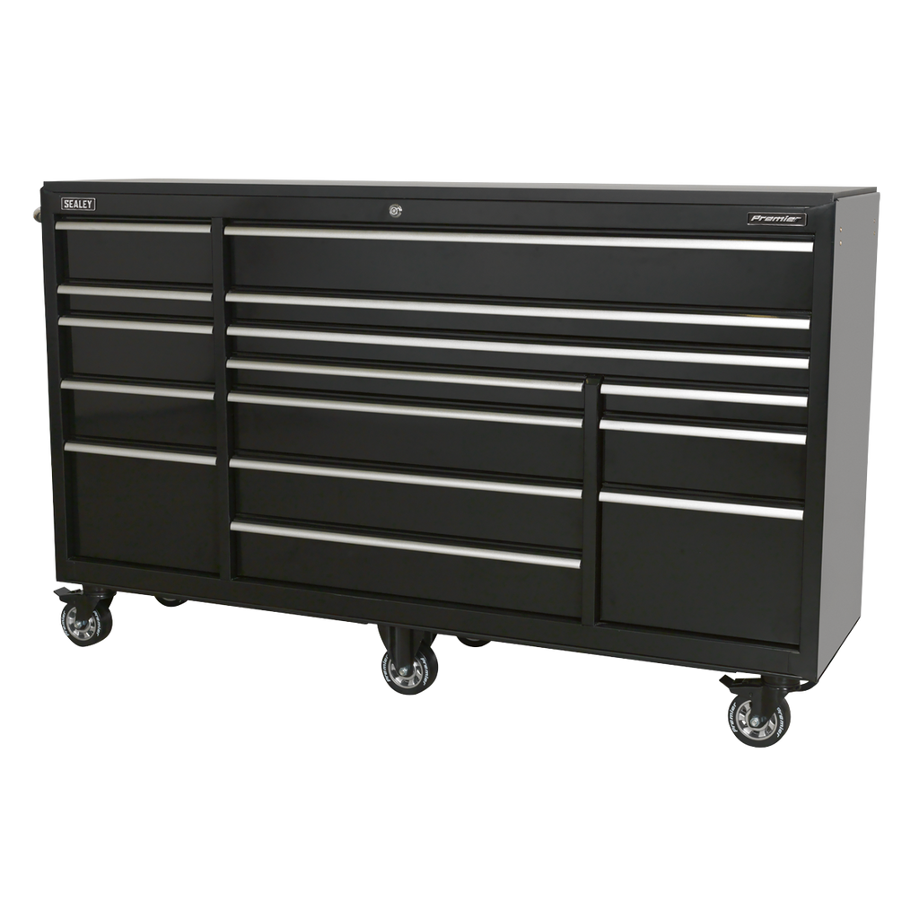 Heavy-Duty Extra-Wide Rollcab 15 Drawer 1845mm PTB183015
