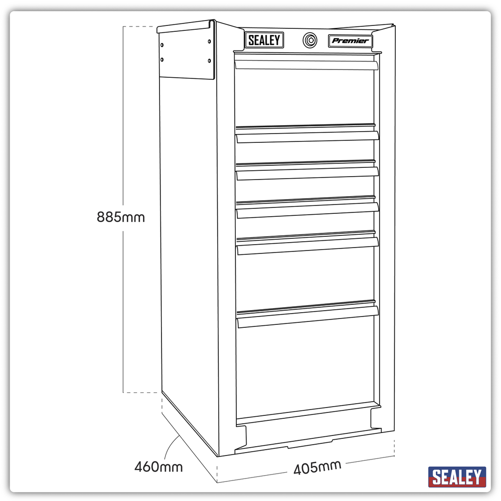 Heavy-Duty Hang-On Locker 6 Drawer PTB40506