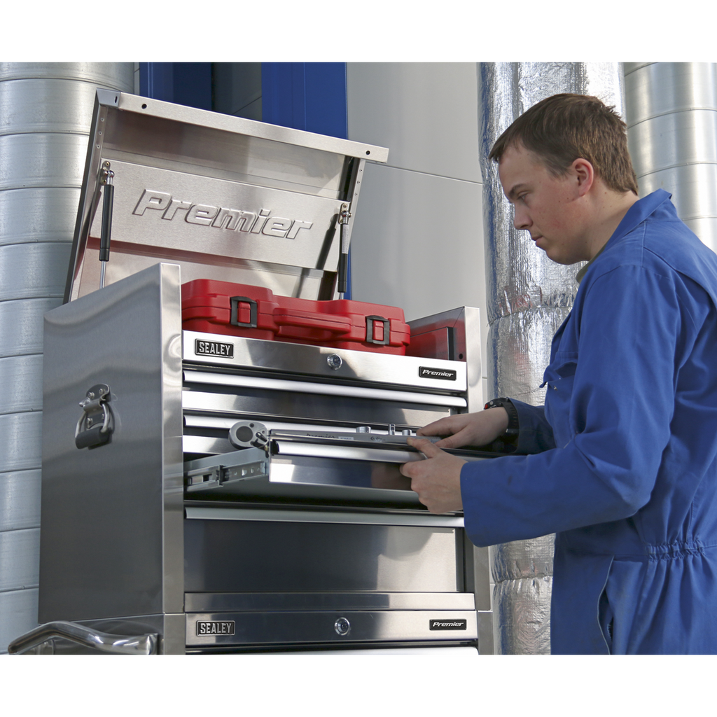 Heavy-Duty Topchest 4 Drawer 675mm - Stainless Steel PTB66004SS