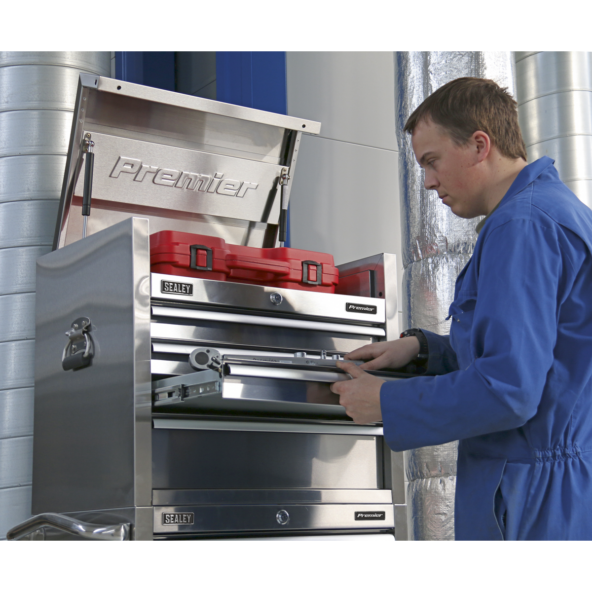 Heavy-Duty Topchest 4 Drawer 675mm - Stainless Steel PTB66004SS