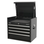 Heavy-Duty Topchest 4 Drawer 660mm - Black PTB66004