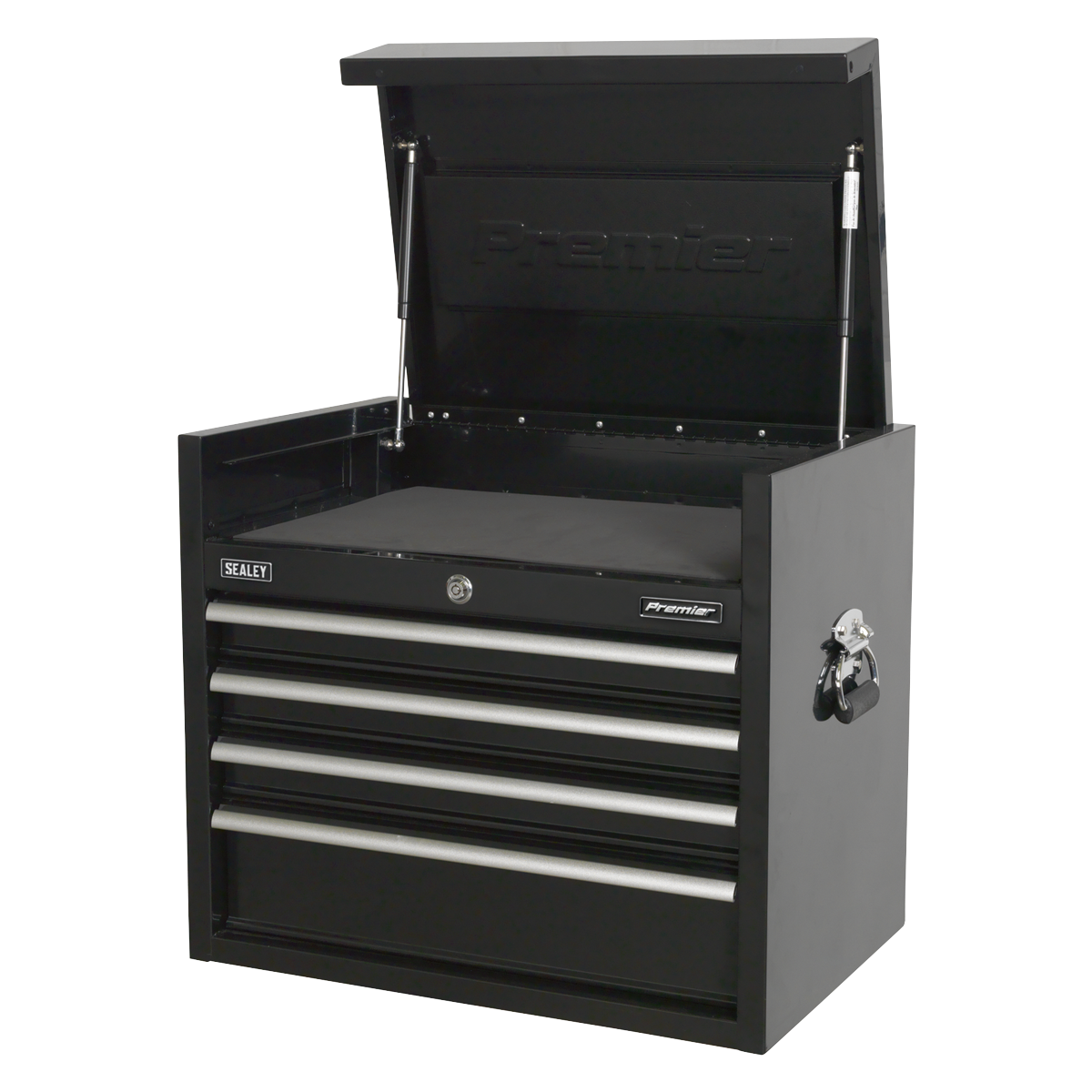 Heavy-Duty Topchest 4 Drawer 660mm - Black PTB66004