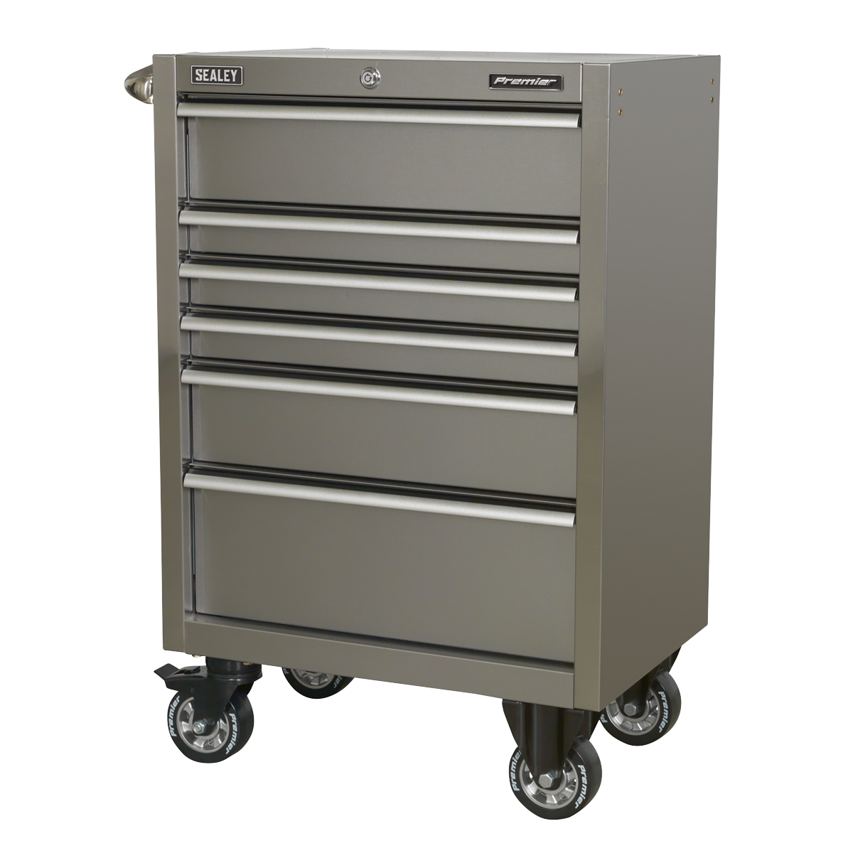 Heavy-Duty Rollcab 6 Drawer 675mm - Stainless Steel PTB67506SS